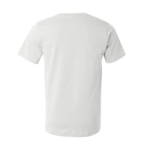 Back of a White Bella Canvas 3001U Shirt