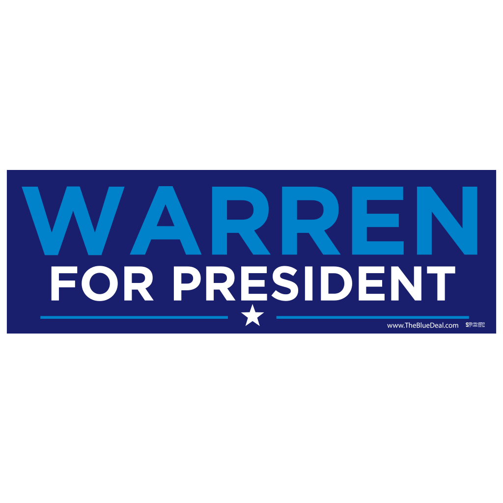 Warren for President Bumper Sticker - 3x9