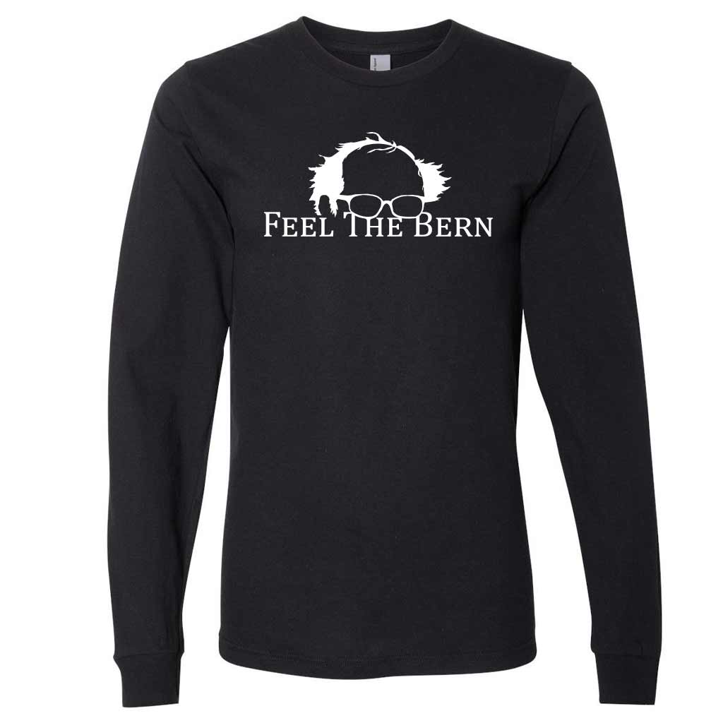 Feel The Bern Longsleeve Black T-Shirt