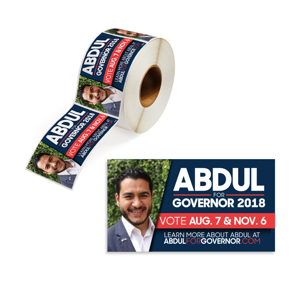 Campaign Roll Labels with Full-Color Stickers