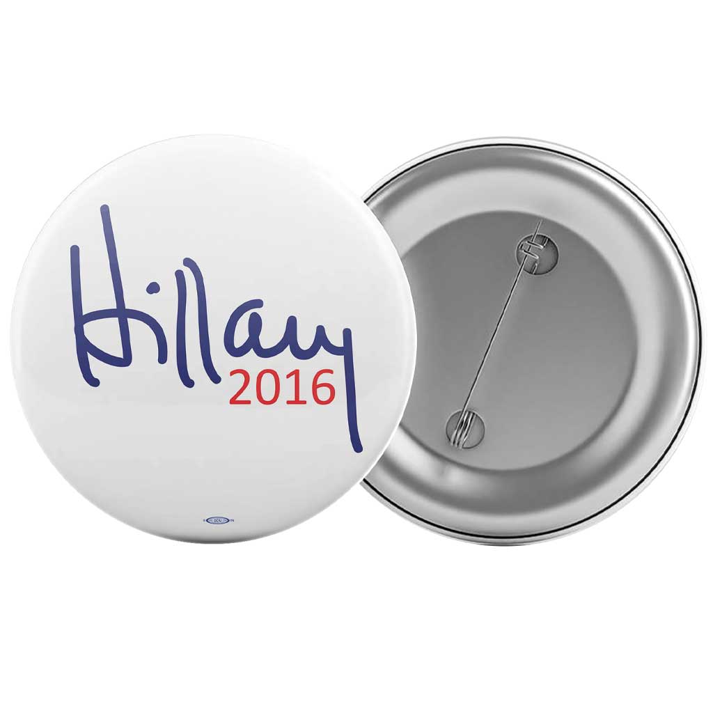 Hillary White Signature Button