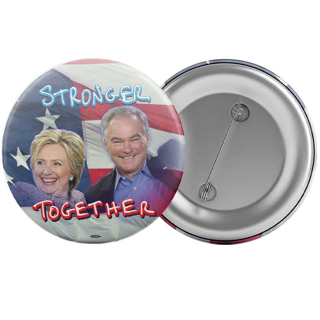 Clinton Kaine Stronger Together Photo Button