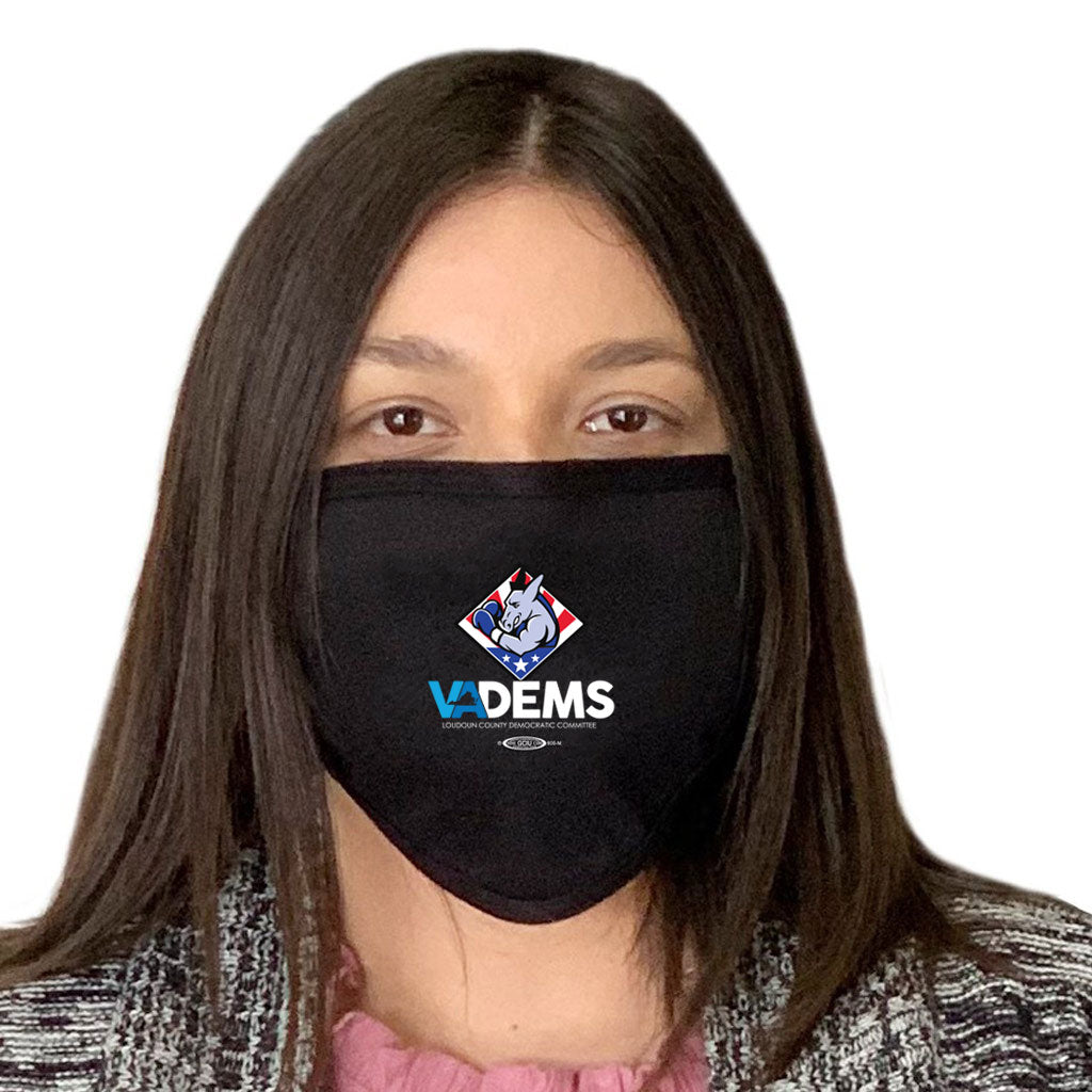 Woman Wearing a Black Face Mask