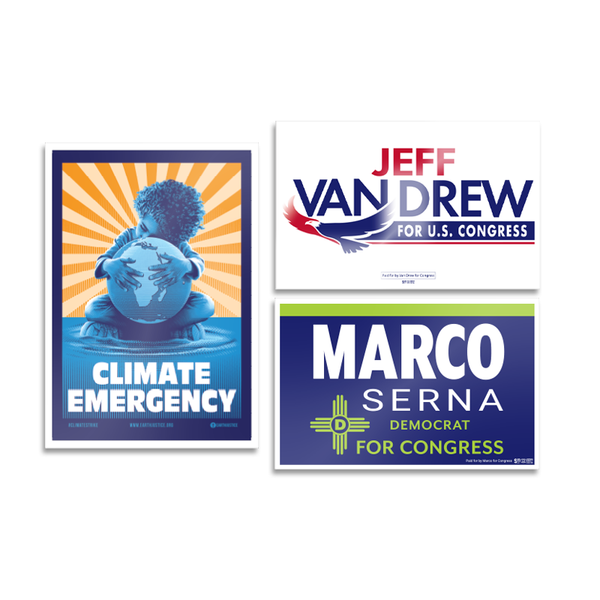 Custom-Printed Rally Signs and Posters - The Blue Deal LLC