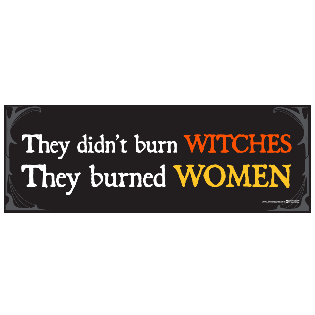 They Didn't Burn Witches They Burned Women Bumper Sticker