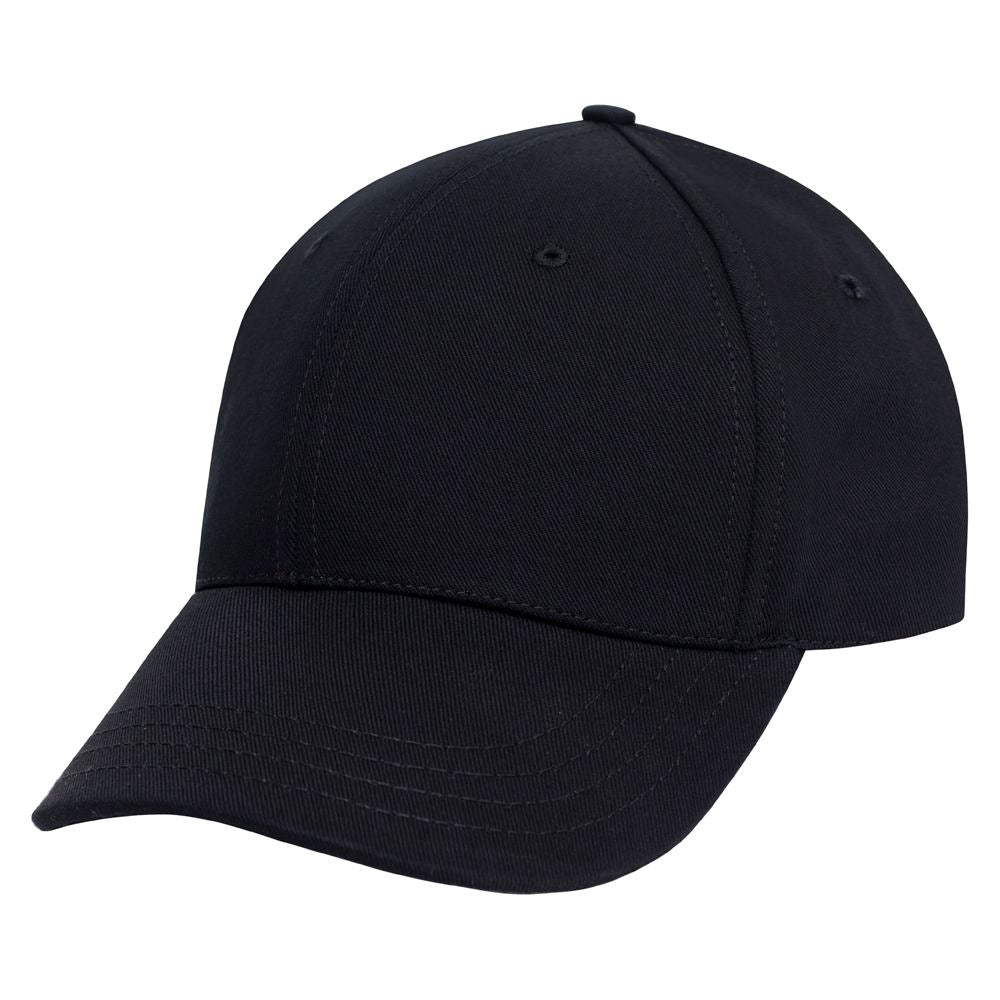 Structured black baseball cap