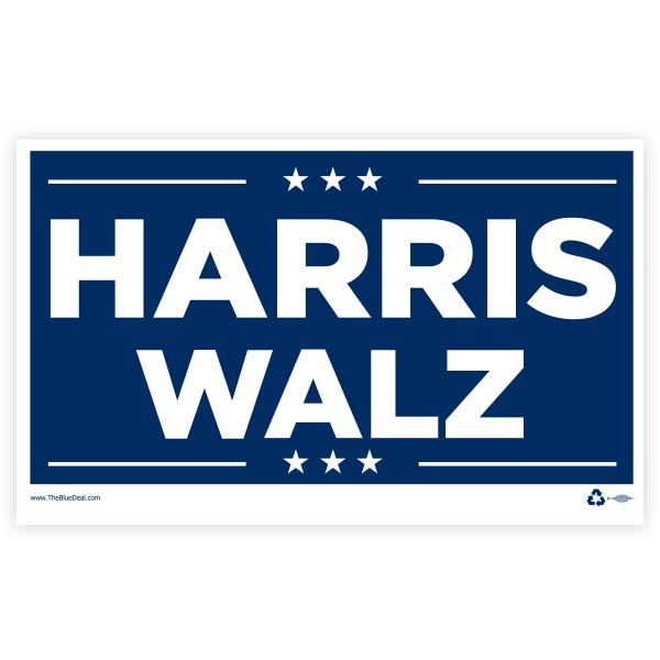 Harris Walz Yard Sign without frames