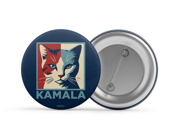 Kamala Cat Button