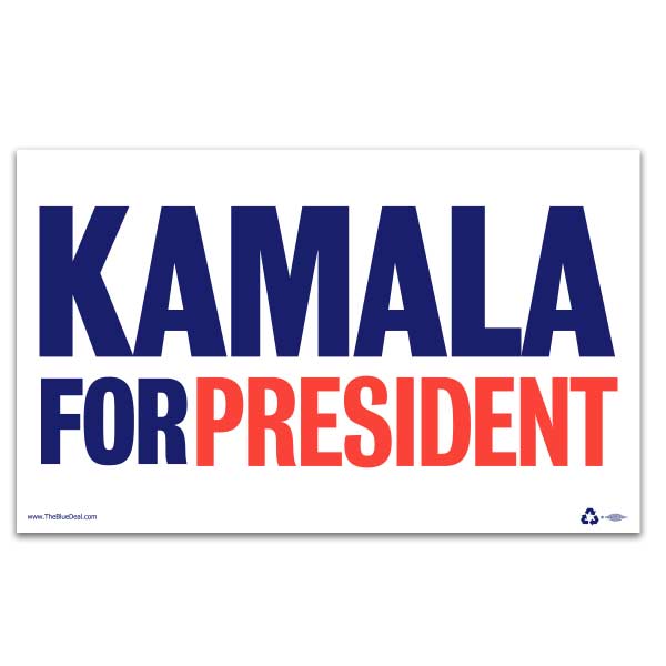 For Prez Sign Kamala for President Yard Sign - WITHOUT Frames - The Blue Deal LLC