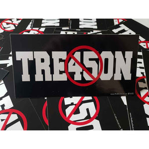 Sticker with 'TRE450N' design on a black background