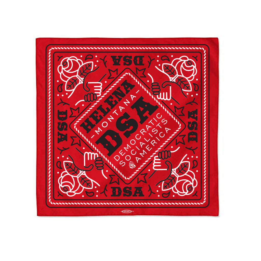 A Custom Union-Printed Red Bandana