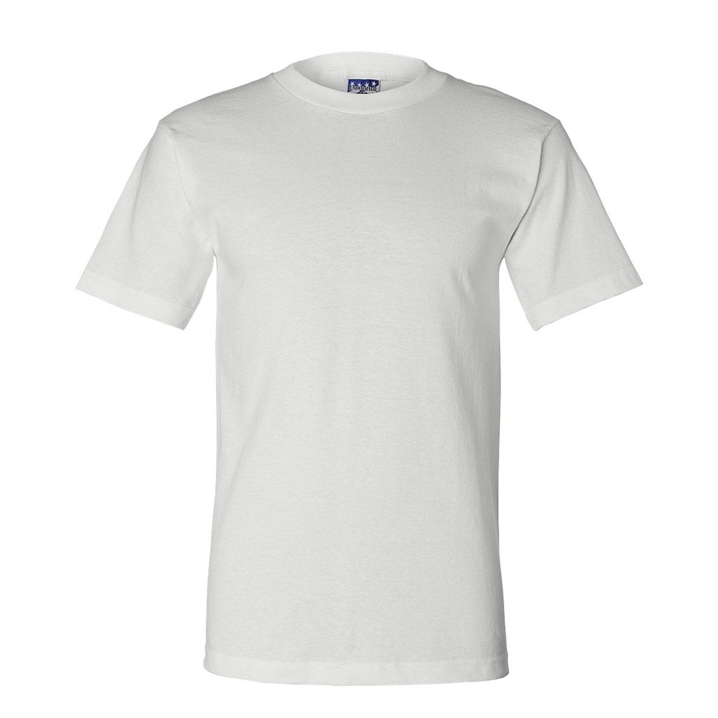 Front View of a White Bayside 2905 Shirt