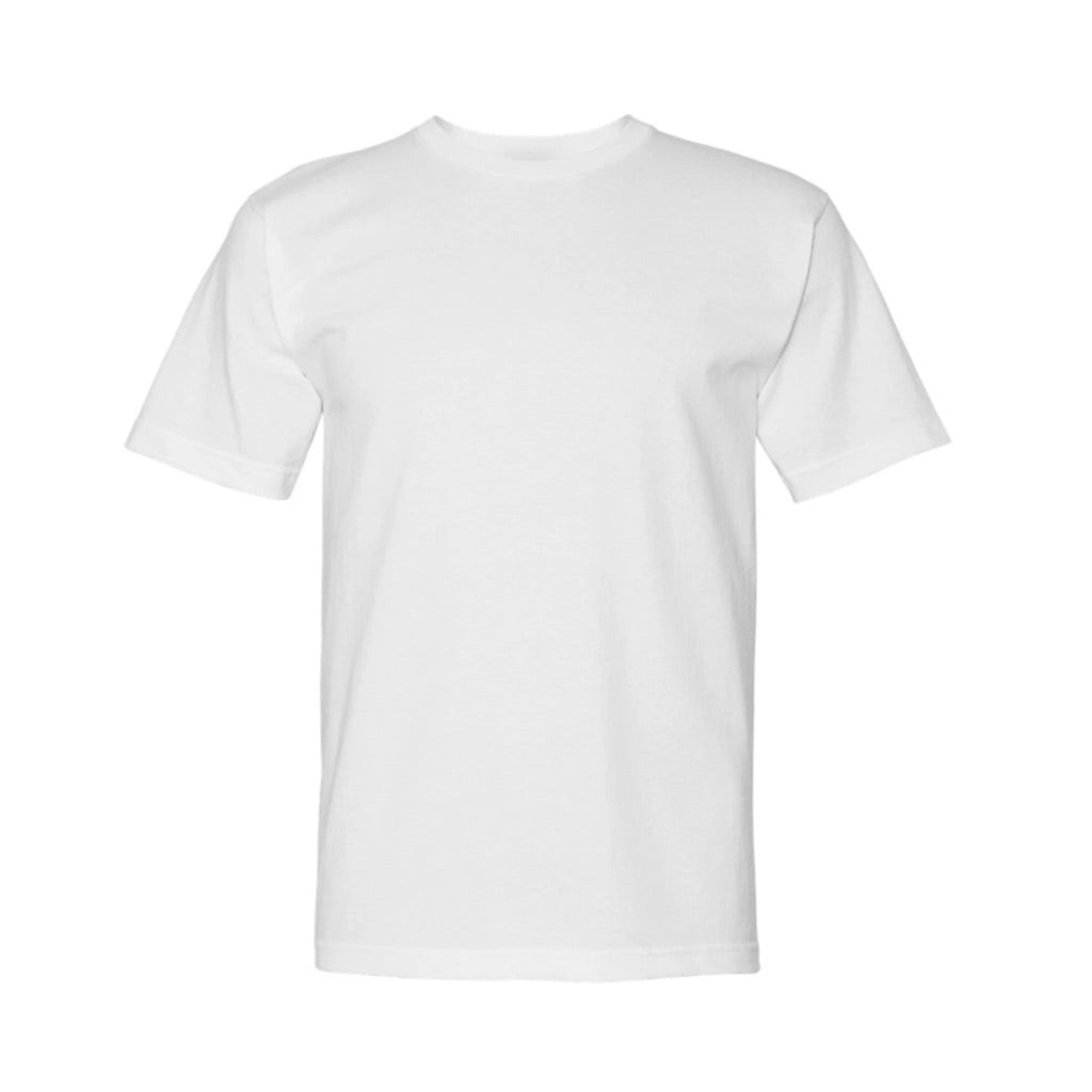 Front of a White Bayside 5040 Shirt