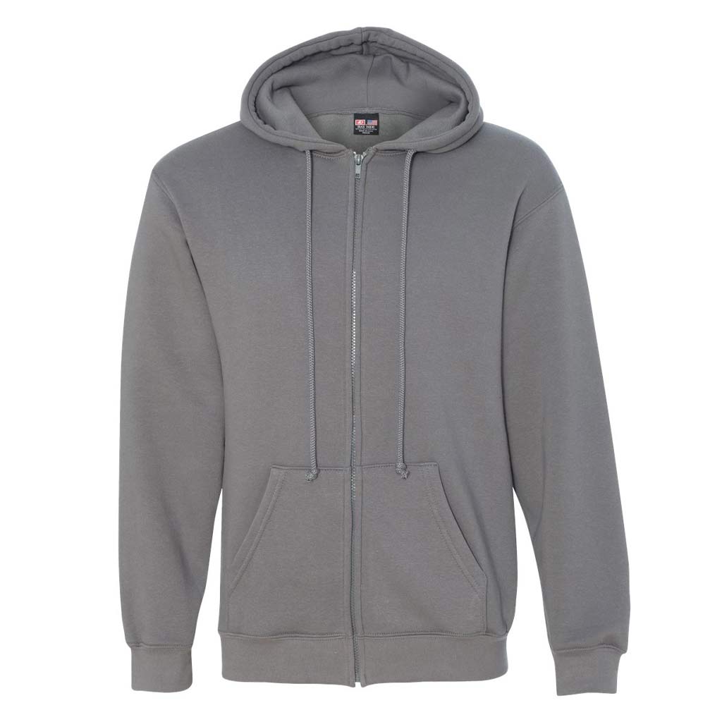 Front View of a Grey Bayside 900 Sweatshirt