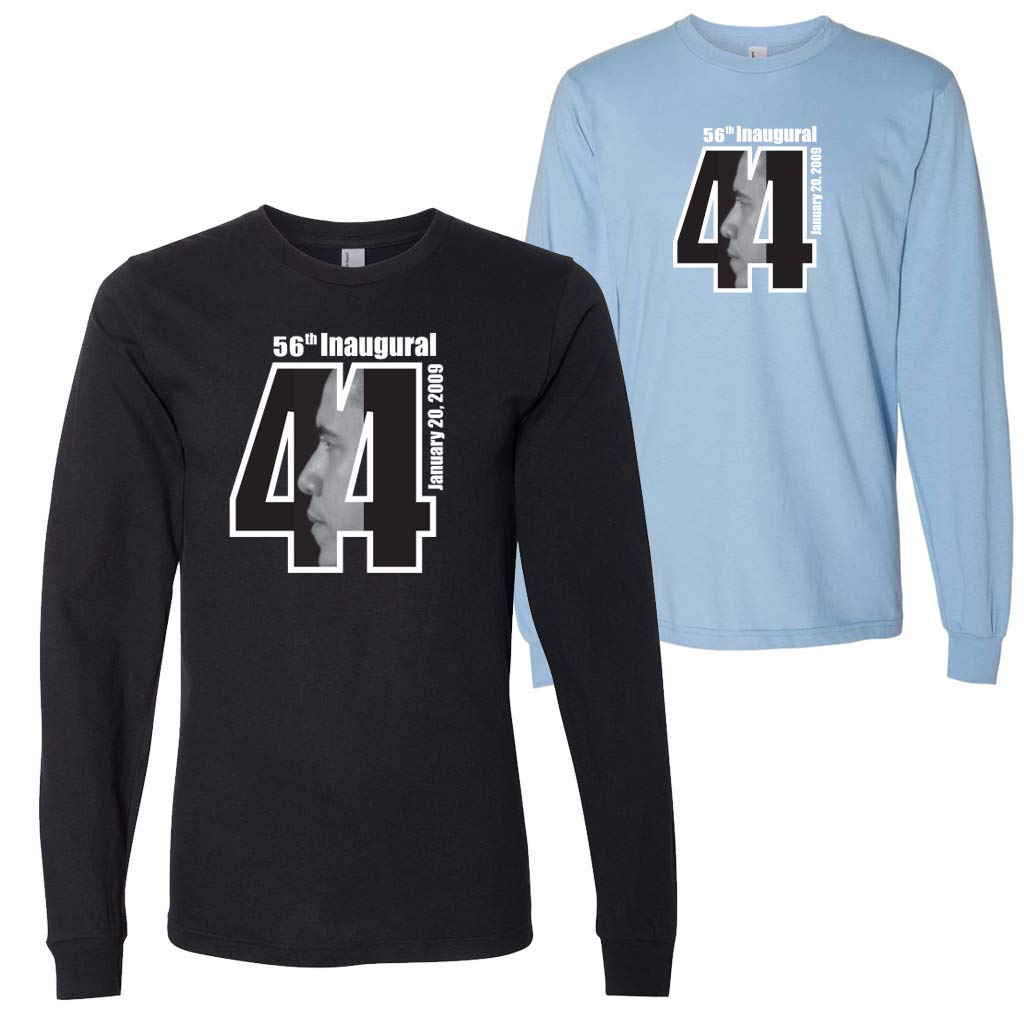 Union Printed Obama 44th President Long Sleeve Tee