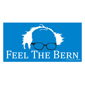 Feel the Bern Black Glasses Bumper Sticker