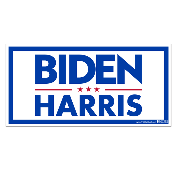 Biden Harris Bumper Sticker White The Blue Deal LLC