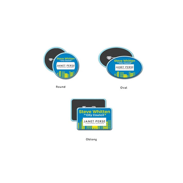 Union-Printed Campaign Window Buttons - The Blue Deal LLC