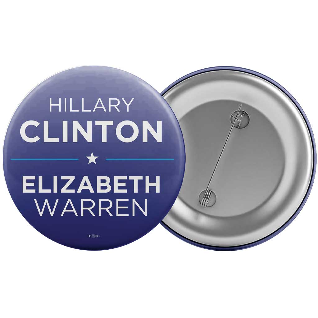 Clinton / Warren 2016 Button