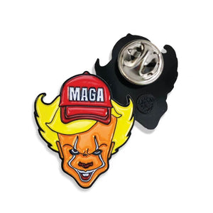 Trump MAGA Evil Clown Lapel Pin