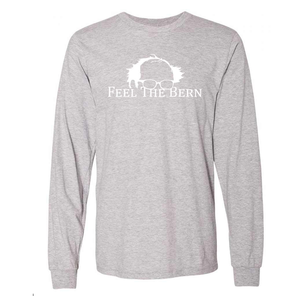 Feel The Bern Longsleeve Grey T-Shirt