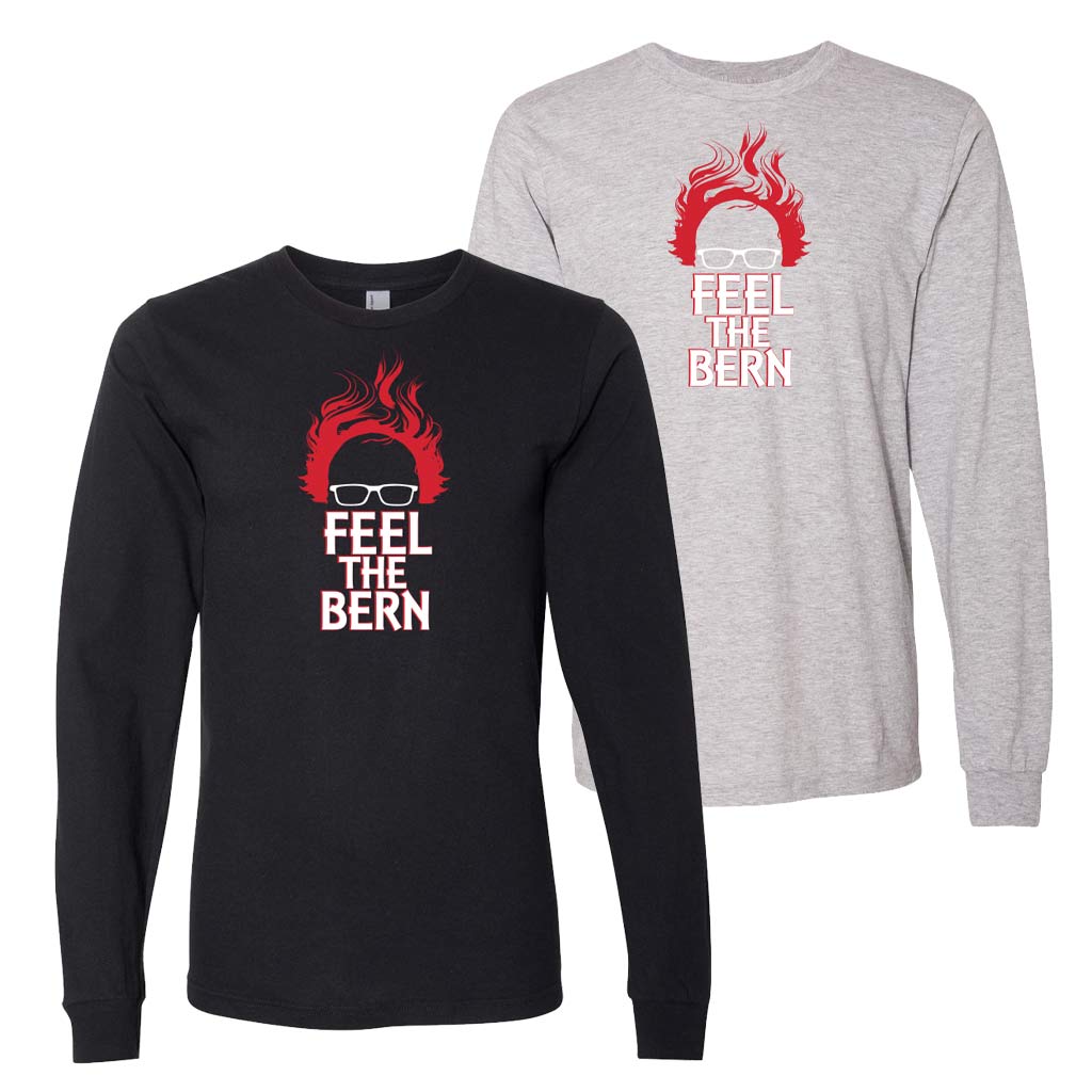 Black and Gray Bernie Sanders Flame T-Shirt
