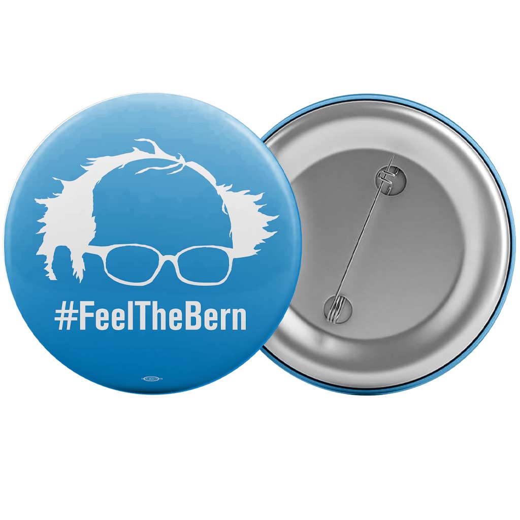 Feel The Bern Button - White Glasses