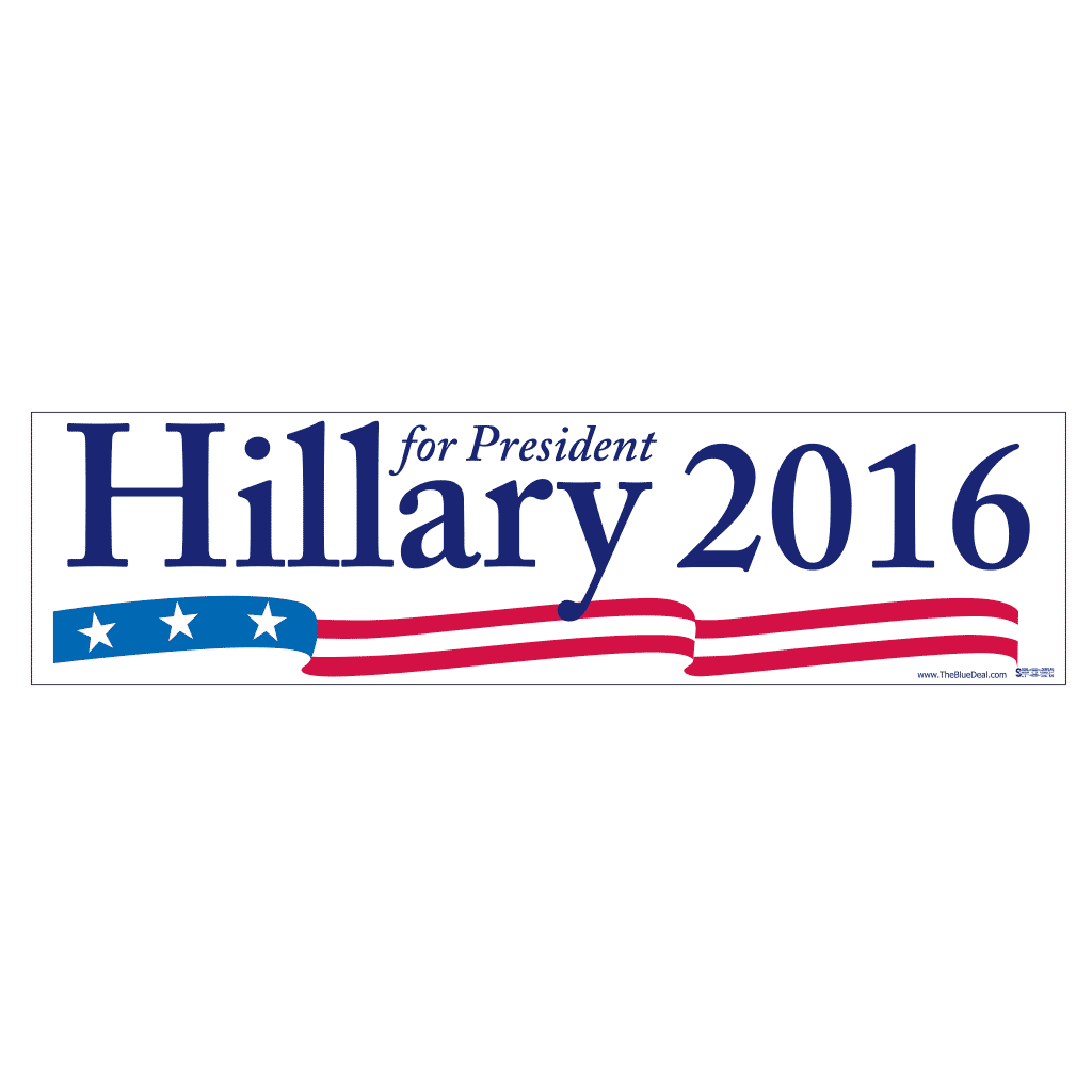 Hillary Clinton White Bumper Sticker