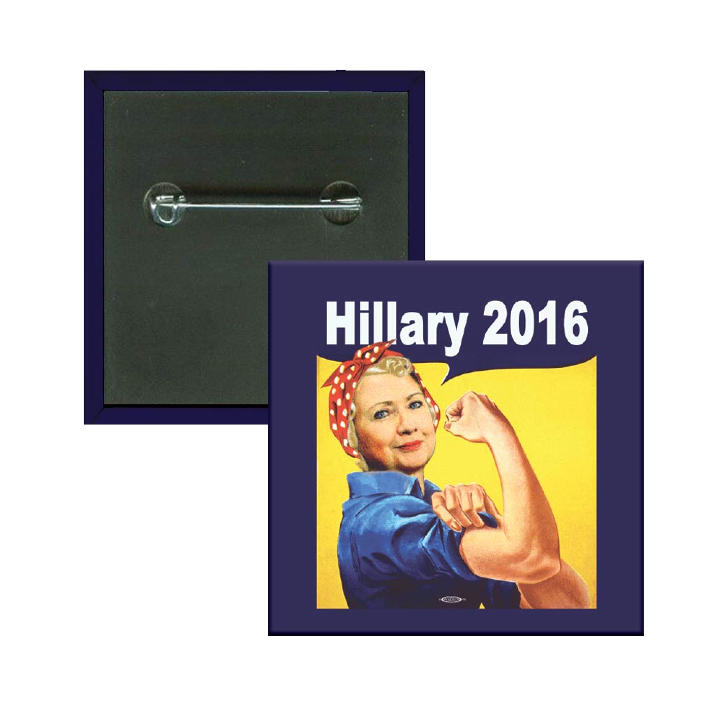 Hillary Clinton 2016 Riveter Button (2" Square)