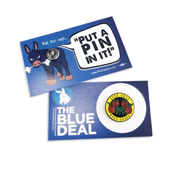 Less Guns More Roses Lapel Pin The Blue Deal LLC