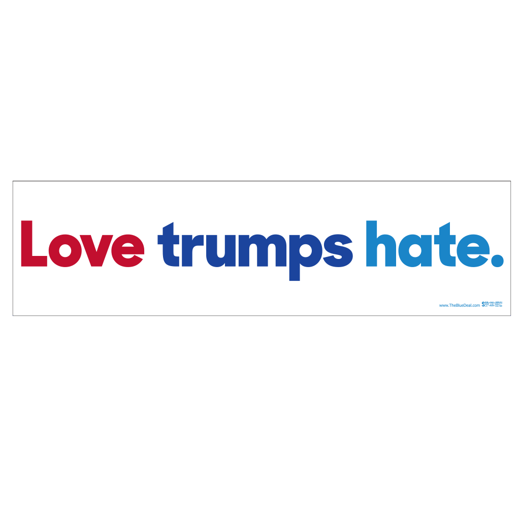 Love Trumps Hate Bumper Sticker