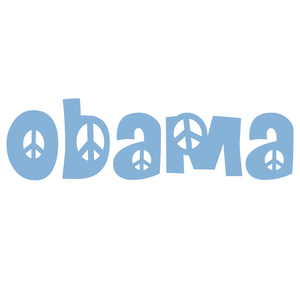 Obama Peace Sign Can Cooler Text