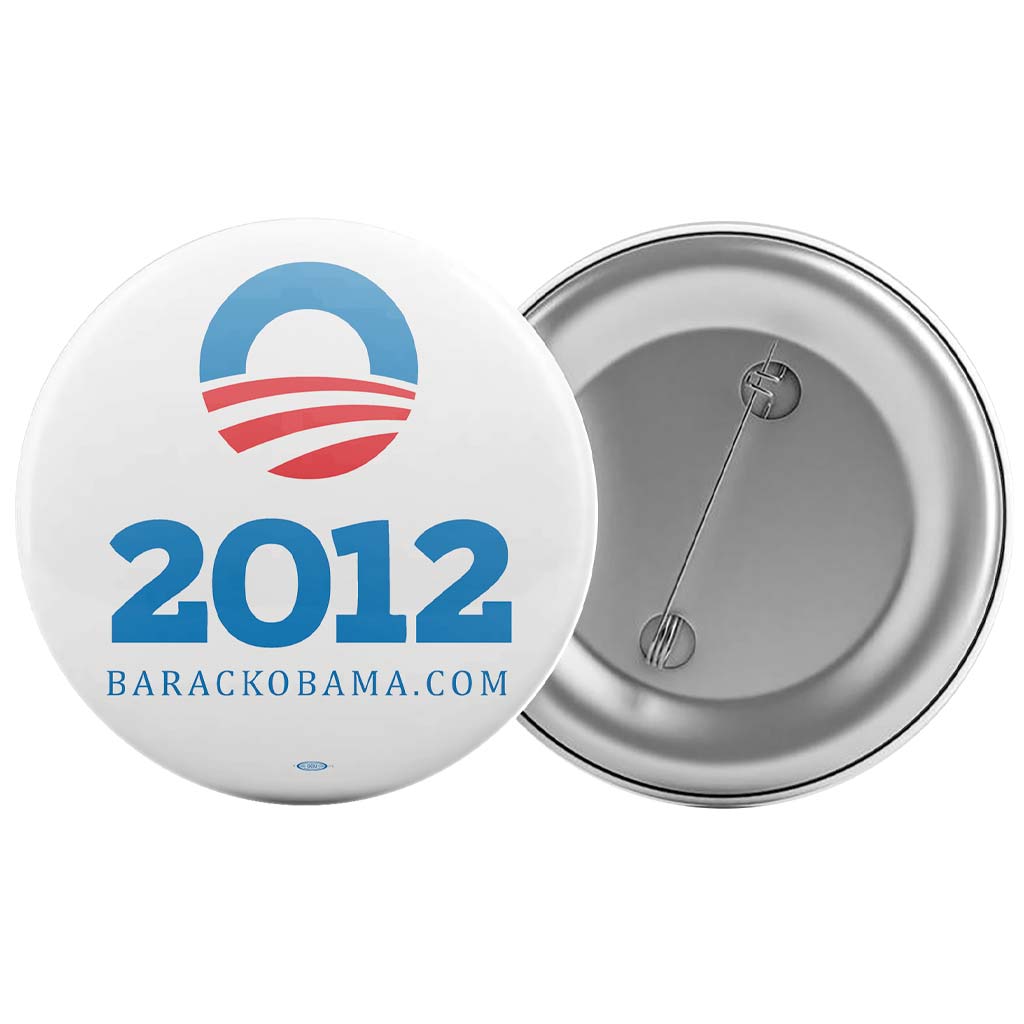 Obama 2012 White Logo Button (2.25" Round)