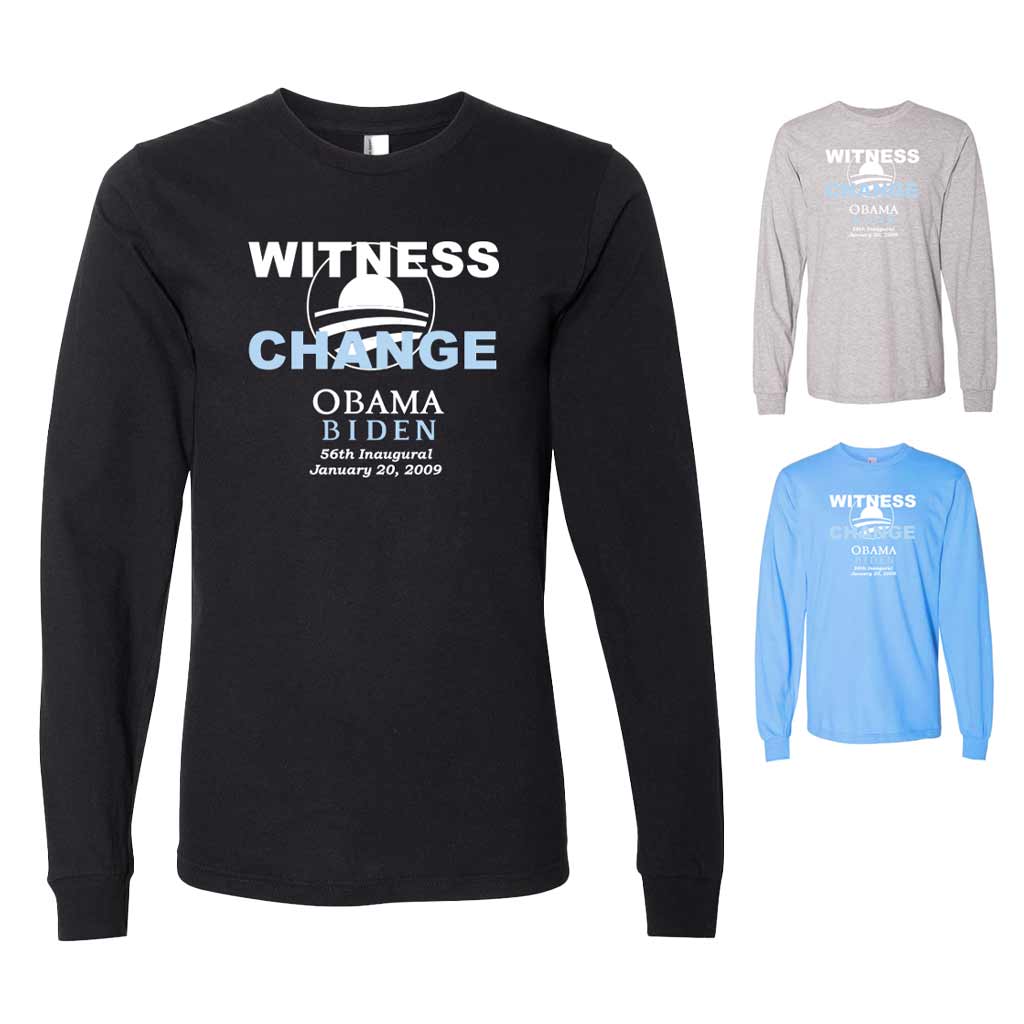 Union Printed Obama Witness to Change Long-sleeve Tee