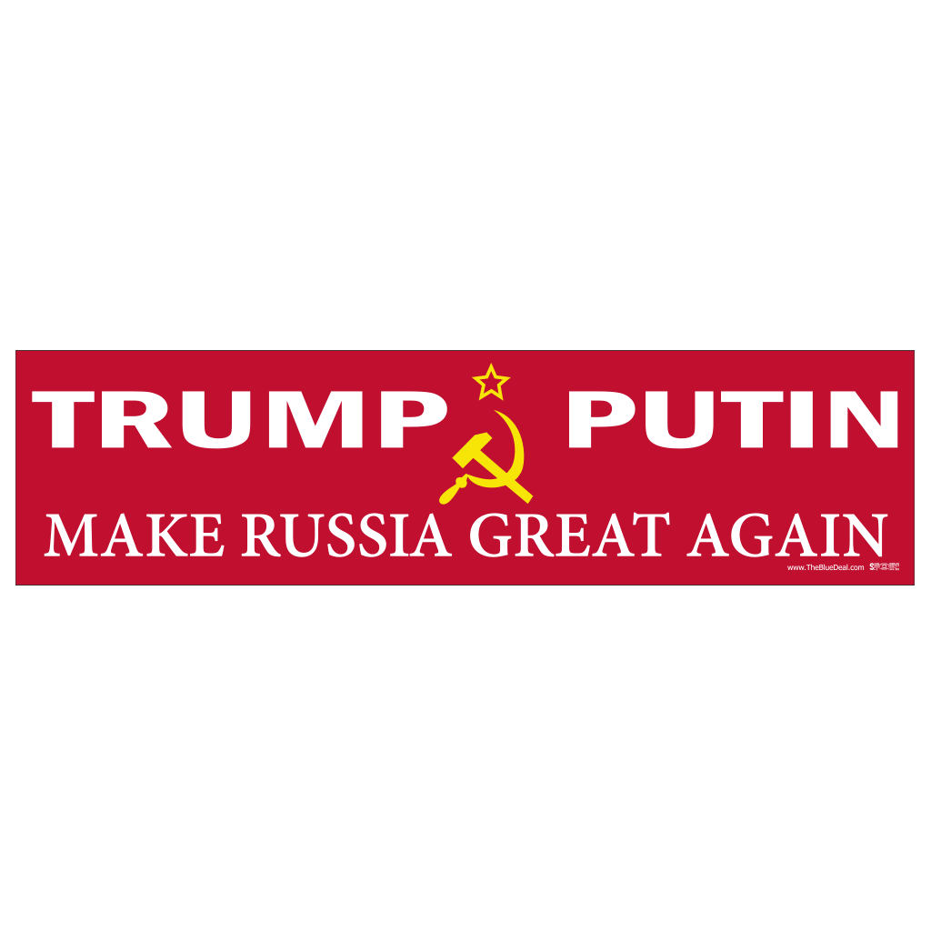 Trump Putin Make Russia Great Again Bumper Sticker