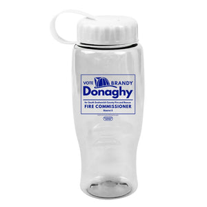 Union Printed Poly-Pure Water Bottle with Tethered Lid - 27 oz.