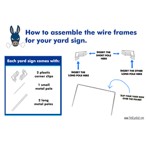 How to assemble the wire frames for your yard sign