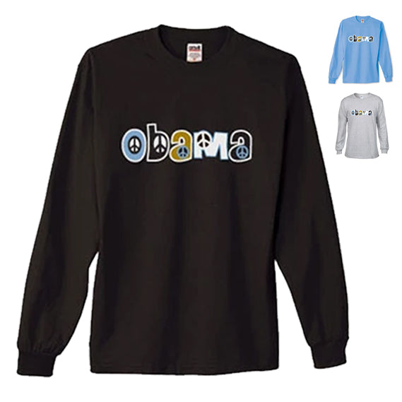 Obama Peace Sign Long Sleeve T-Shirt