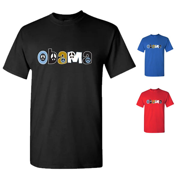 Union Printed Obama Peace Sign T-Shirt