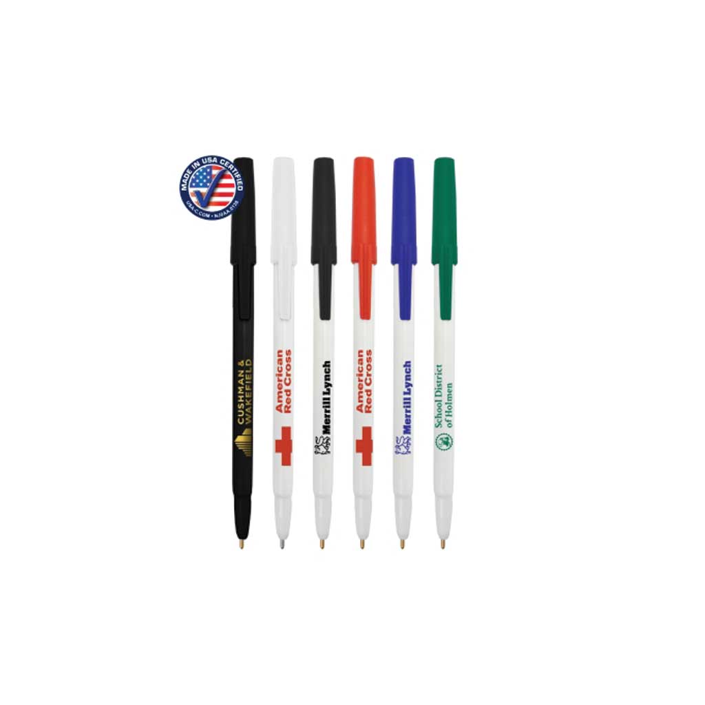 Twist action ballpoint pen with pocket clip