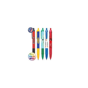 Wide body full-color pen with rubber grip